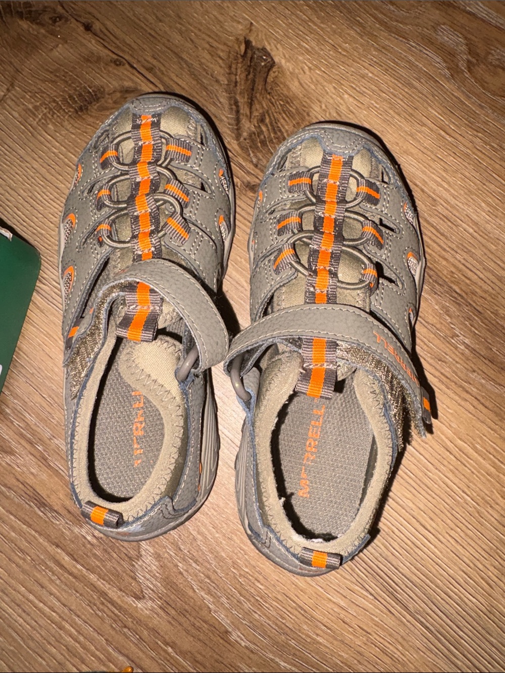 OFFERS OPEN! Kids toddle boys sandals 11 Merrell Kids Grey Orange Water Shoes